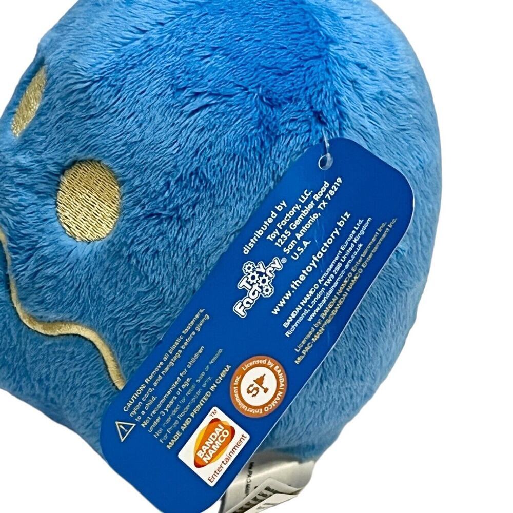 TOY FACTORY MS PACMAN BLUE GHOST‎ PLUSH BANDAI NAMCO CIRCA 2022 - Picture 3 of 7
